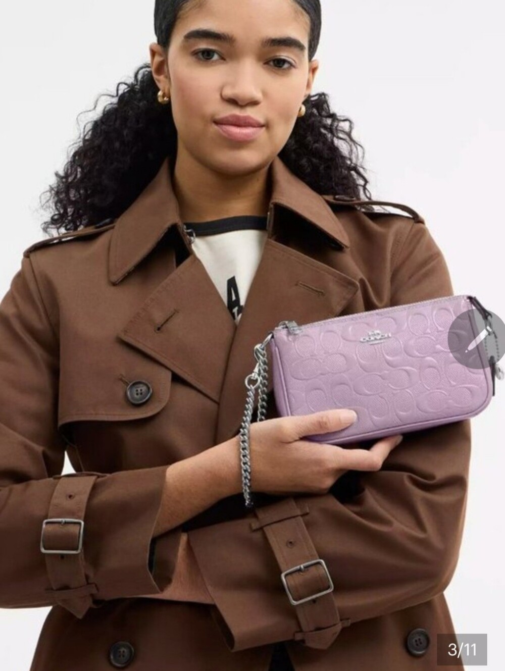 NWT Coach Nolita 19 Siver/violet - Picture 13 of 16
